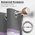 thumbnail image 5 of Outdoor Curtains for Patio Waterproof Purple Gray Geometric Indoor/Outdoor Curtain Tiebacks Stitching Morocco Pattern Privacy Sun Block Grommet Drapes for Pergolas Gazebo Porch 2 Panel 54x108 Inch, 5 of 9