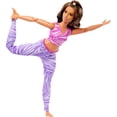 thumbnail image 4 of Barbie Made To Move Fashion Doll, Brunette With Curvy Body, Removable Top & Pants, 22 Bendable Joints, Purple, 4 of 5