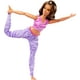 thumbnail image 4 of Barbie Made To Move Fashion Doll, Brunette With Curvy Body, Removable Top & Pants, 22 Bendable Joints, Purple, 4 of 5