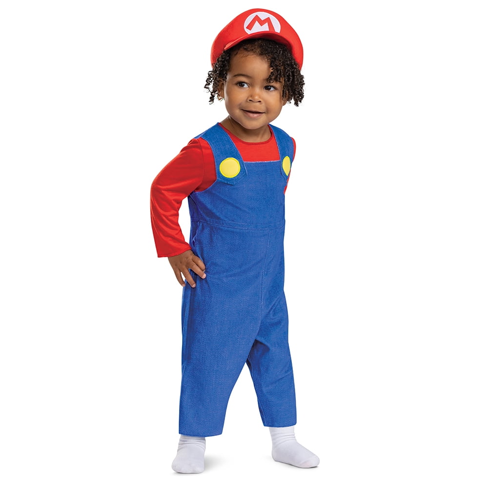 Nintendo Super Mario Bros. Mario Halloween Costume for Children, Infants Size 6-12M, by Disguise