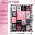 thumbnail image 2 of 30th Birthday Gifts for Women, Throw Blanket Birthday Gifts for Her, Unique 30th Birthday Gift Ideas,Happy Birthday Gift for Mom, Sister, Friend, Flannel Birthday Blanket 60x50Inch, 2 of 5