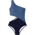 thumbnail image 1 of Women's Bathing Suits One Shoulder Cutout One Piece Swimsuit Swimwear Monokini, 1 of 6