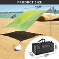 thumbnail image 4 of Portable Beach Tent Sun Shelter With Ground Pegs Water And Wind Resistant Sun Shade Canopy Angle Adjustable Light Green Yellow Watercolor, 4 of 7
