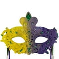 thumbnail image 5 of Xfvqtps Mardi Gras Mask for Women Masquerade Masks Half Face Sequin Carnival Mask for Makeup Performance Ball Party Green, 5 of 6