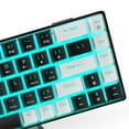 thumbnail image 3 of Teclado mecánico para juegos con cable, 19 modos de iluminación, 65% compacto de 68 teclas, teclado de computadora con interruptor azul para, 3 of 5