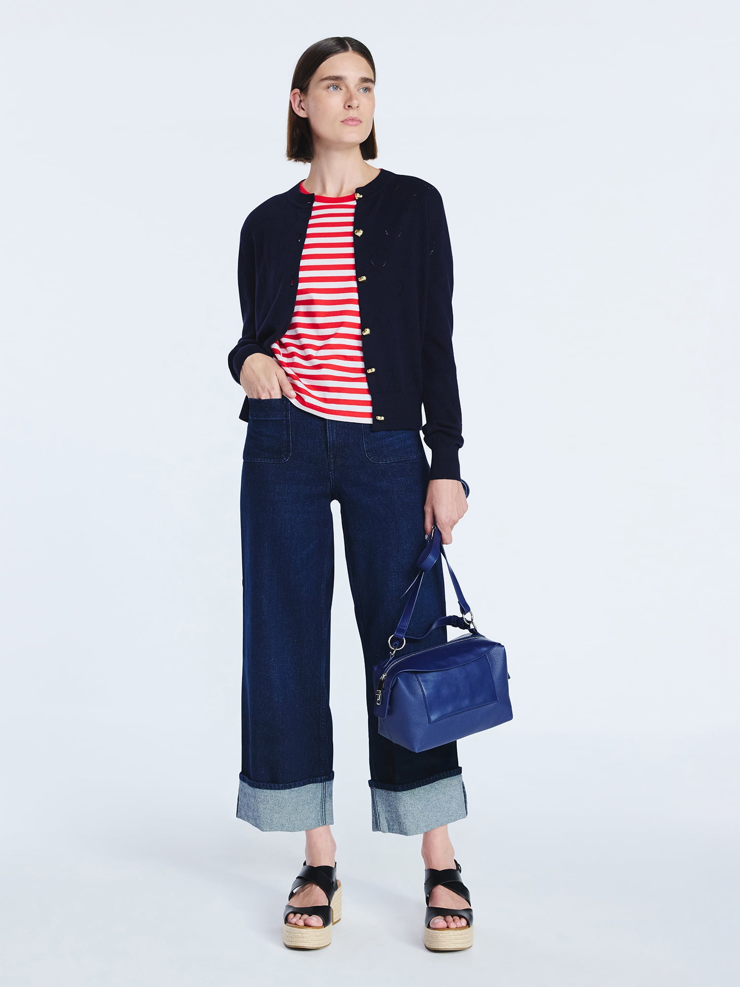 Free Assembly Women's and Women's Plus Cotton Cropped Boxy Tee with Short Sleeves, Sizes XS-4X