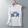 thumbnail image 5 of EQWLJWE Hauts d'Été pour Femmes Hauts pour Femmes en Liquidation Mode Femmes Imprimé Col Rond Sans Manches Chemises Tuniques Tee Tops, 5 of 5