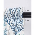 thumbnail image 6 of Blue Teal Grey Coral Coastal Curtains 45 Inch Length,Sheer Curtains for Bedroom Living Room Window Summer Beach Nautical Ocean Rod Pocket Drapes Kitchen Curtains Small Half Window 52"x45" 2 Panels, 6 of 7
