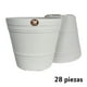 thumbnail image 1 of Kit 28 Macetas redondas de plástico La Ardilla  para exterior e Interior (Blanco), 1 of 4
