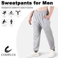 thumbnail image 5 of COOPLUS Mens Sweatpants with Pockets Mens Work Pants Athletic Trainning Cargo Pants for Men Size S M L XL XXL, 5 of 9