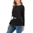 thumbnail image 4 of Camisas de Maternidad Para Mujer Blusas Estampado de Bebé Vestir Top Algodón Cuello Redondo Manga Larga Color Sólido Odeerbi ODB123399, 4 of 6