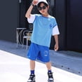 thumbnail image 4 of Kids Boys Girls Summer Cartoon Printed Patchwork Style Short Sleeved Tops And Shorts 2PC Children's Suit,Size 7-8 Years, 4 of 4