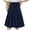 Navy Blue, variant on Women's High Waisted Mid Length Solid Color Pleated Half Skirt - Nylon Spandex - Size S/M/L/XL/XXL/XXXL
