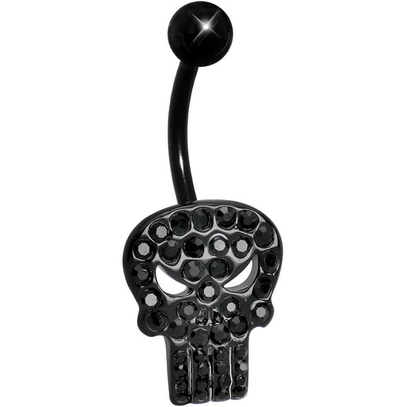 Marvel Punisher Skull Logo Belly Button Ring