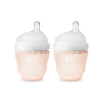 Olababy GentleBottle, Silicone Baby Bottle - 4oz, Coral 2-Pack