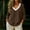 Coffee, variant on 3/4 Sleeve Linen Blouse for Women Crochet Lace Collar V Neck Casual Loose Fit Summer Tunic Dressy Boho Top for Spring Summer