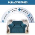 thumbnail image 6 of Velvet Sofa Slipcover, Stretch Armchair Cover 1-Piece Chair Slipcover Sofa Cover Soft Furniture Protector, 6 of 7