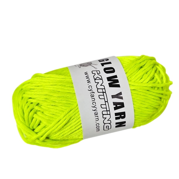 Grueso Luminoso para Manualidades DIY, 70 Metros, 2mm, Brilnte Creativo de Poliéster para Tejer a Mano, Suéter, Guantes de Ganchillo, Somb Amarillo Gloria hilo luminoso