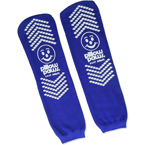 Slip Resistant Single Print XXXL Bariatric Size Socks Royal Blue Color 12 Pairs