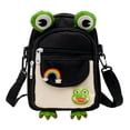 thumbnail image 1 of Cartoon Animal Shoulder Bag Japanese Mobile Phone Bag Soft for Shopping (Black), 1 of 9