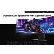 Samsung 49 Odyssey OLED G9 Dual QHD 240Hz 0.03ms G-Sync Compatible Curved Gaming Monitor with Glare Free and Smart Features - LS49DG956SNXGO