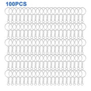 100pcs Keychain Rings, TSV 2'' Split Keyrings with Chain and Jump Ring for DIY, Arts, Crafts