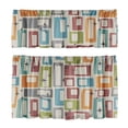 thumbnail image 2 of Gumesh Kitchen Curtains, Short Non-See-Through Privacy Tier Curtains, Light Filtering Semi Sheer Small Window Drapes for Bathroom Cafe, 3Pcs, 2 of 7