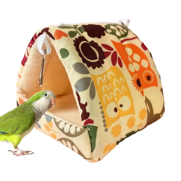 Casa nido para pájaros cálida de invierno, cobertizo, escondite, tienda de campaña cómoda, cama para pájaros para jaula para agapornis, pinzones, Animal y floral