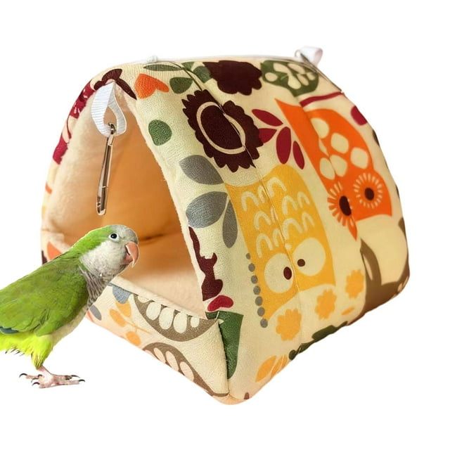 Casa nido para pájaros cálida de invierno, cobertizo, escondite, tienda de campaña cómoda, cama para pájaros para jaula para agapornis, pinzones, Animal y floral
