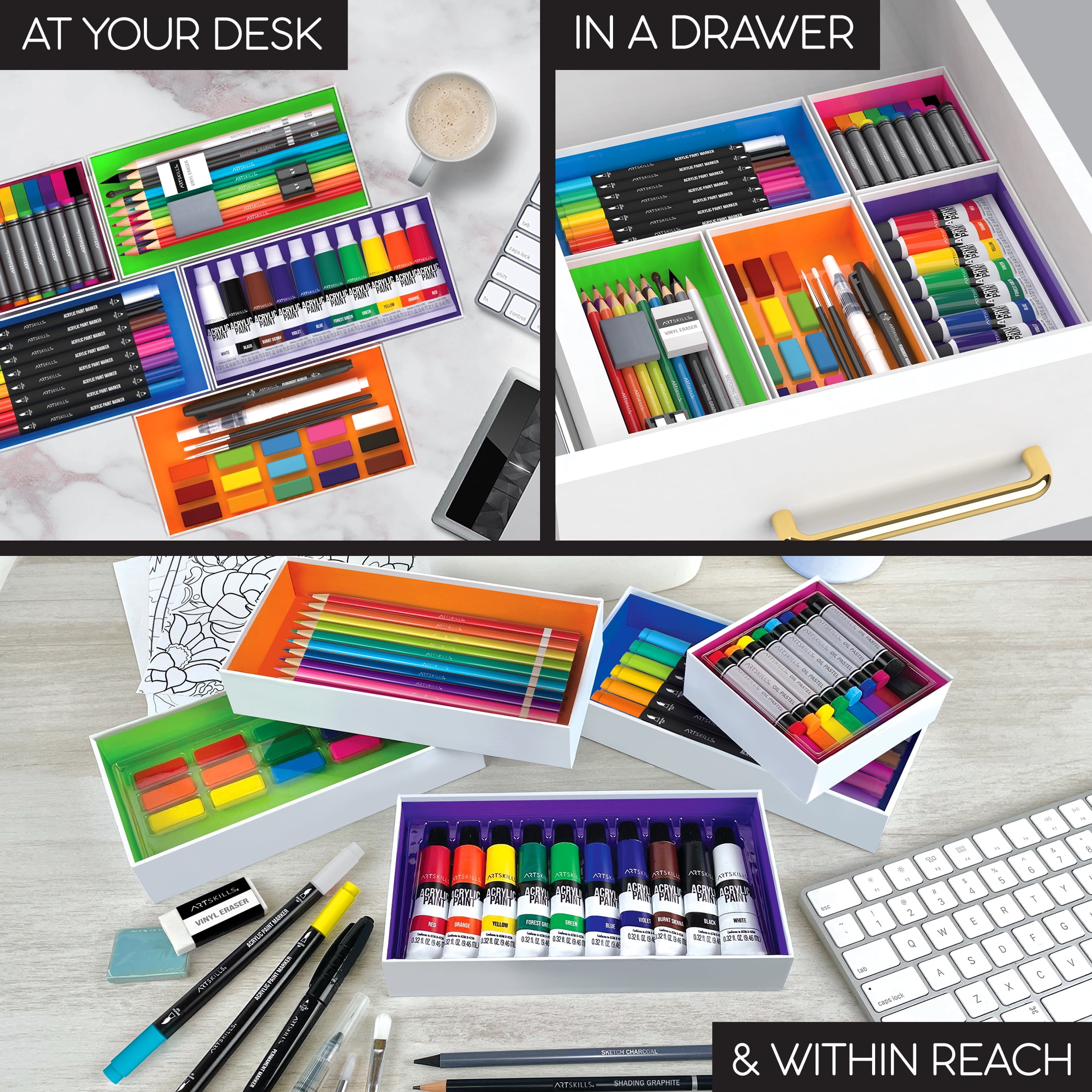 ArtSkills Stack & Store Art Set, 120 Pieces