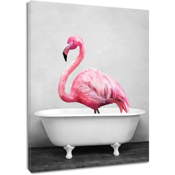 JANS.NO1 White Floral Wall Art Purple Butterfly with Flower Framed Canvas Wall Art for Living Room Gray Vintage Farmhouse Prints Pictures for Bathroom Bedroom Dorm Wall Decor