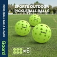 thumbnail image 3 of Goard Pickleball Balls, Sports Outdoor Pickleballs Standard Pickleball Well Contructed for Tournament and Competition Ball, 40 Hole Pickleballs 6 Pack, Green, 3 of 7