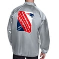 thumbnail image 2 of Men's Starter  Gray New England Patriots Printed Logo Raglan Coaches Full-Snap Jacket, 2 of 2