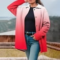 thumbnail image 2 of Miluxas Fuzzy Fleece Jackets for Women Gradient Printed Casual Fashion Long Sleeve Lapel Button Jackets Winter Warm Coats Hot Pink S(S), 2 of 7