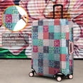 thumbnail image 4 of Blue Boho Pioneer Flower Patchwork Pattern Luggage Cover Fashion Suitcase Cover Baggage Covers Fit 25-28 Inch Luggage (Go Travel), 4 of 5