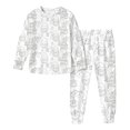 thumbnail image 4 of Conjuntos de blusas y camisas de cuello redondo y manga larga para niños y niñas con estampados de grafitis de interés, camisetas con cuello redondo, pantalones casuales, tops y pantalones para niñas., 4 of 6