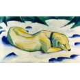 thumbnail image 2 of Marc, Franz 18x12 Black Ornate Wood Framed with Double Matting Museum Art Print Titled - The Hound - Weiber Hund, 2 of 4