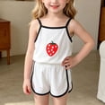 thumbnail image 2 of THDHVS Toddler Outfits for Girls,Girls Print Camisole Tank Top Shorts Summer Casual 2 Piece Set,Girls' Clothing Sets White 2-3 Years, 2 of 7