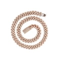 thumbnail image 4 of Rose Gold Iced Out Diamond Prong Cuban Link Chain 10K/14K, 4 of 4
