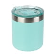 thumbnail image 3 of Ozark Trail 10oz Ceramic Lined Stainless Steel Lowball Tumbler with Magnetic Tritan Transparent Slider Lid, Turquoise, 3 of 8