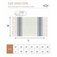 thumbnail image 2 of Abstract Geometric Blue Stripe Bathroom Rug 2'x3', White Backdrop Low Profile Front Entryway Rug with Tassels, Woven Cotton Washable Kitchen Mat Carpet for Foyer Bedroom Back Door Decor, 2 of 9
