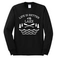 thumbnail image 2 of Wild Bobby, Life Is Better At The Lake, Men Long Sleeve Shirt, Black, XX-Large, 2 of 4