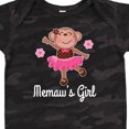 thumbnail image 4 of Inktastic Memaw Girl Ballerina Monkey Girls Baby Bodysuit, 4 of 5
