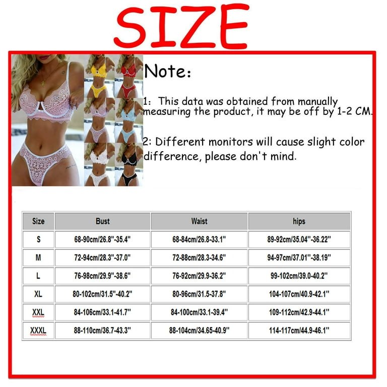 Knosfe Plus Size Lingerie 2 Piece Set Wireless Naughty Sexy See Through Bra  and Panty Set Sleepwear Lace High Cut Women's Lingerie Yellow S