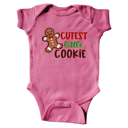 

Inktastic Cutest Little Cookie Cute Christmas Gingerbread Man Gift Baby Boy or Baby Girl Bodysuit