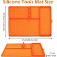 thumbnail image 5 of Grill mat for barbecue, grill holder, large silicone protective mat, cooking accessories for plancha and kitchen, orange, 5 of 5