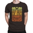 thumbnail image 2 of Vibrant Tropical Sailing Adventure Men's T-shirt Brown, 2 of 3