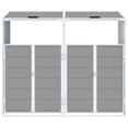 thumbnail image 4 of vidaXL Wheelie Bin Storage for Double Bins Gray 56.7"x31.9"x44.5" Steel, 4 of 4