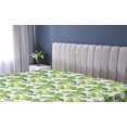 thumbnail image 5 of Ambesonne Nature Fitted Sheet, Spring Blooming Leafy Art, King Size, Lime Green and White, 5 of 5