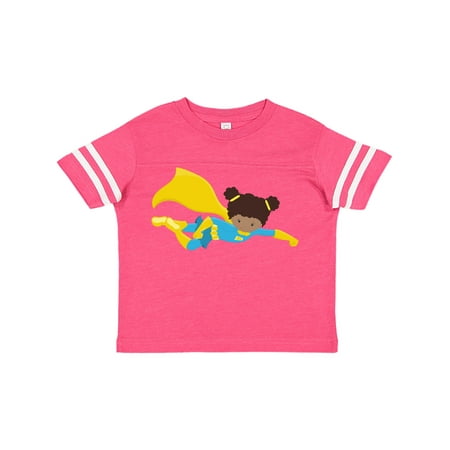 

Inktastic African American Girl Superhero Girl Yellow Cape Gift Toddler Toddler Girl T-Shirt